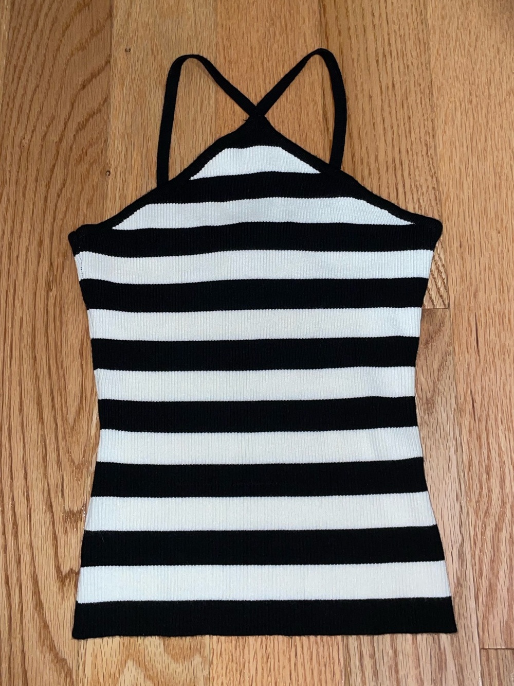 OAK + FORT Size M Striped Halter Tank Top